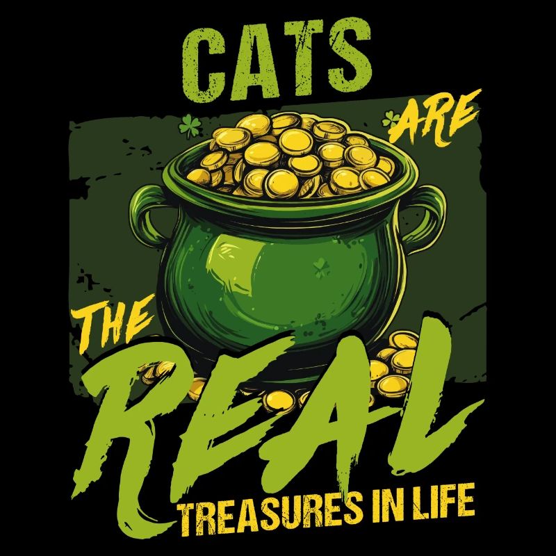 St. Patricks Day Katzen sind die wahren Schätze in