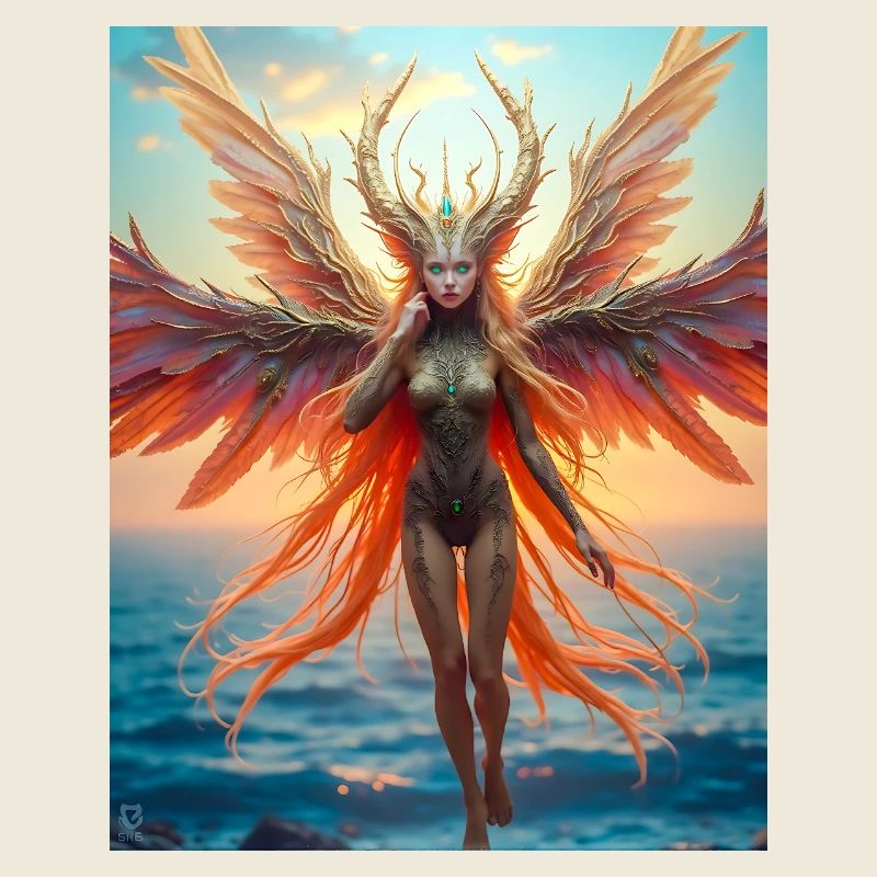 Alkonost, oiseau mythique slave à la voix divine