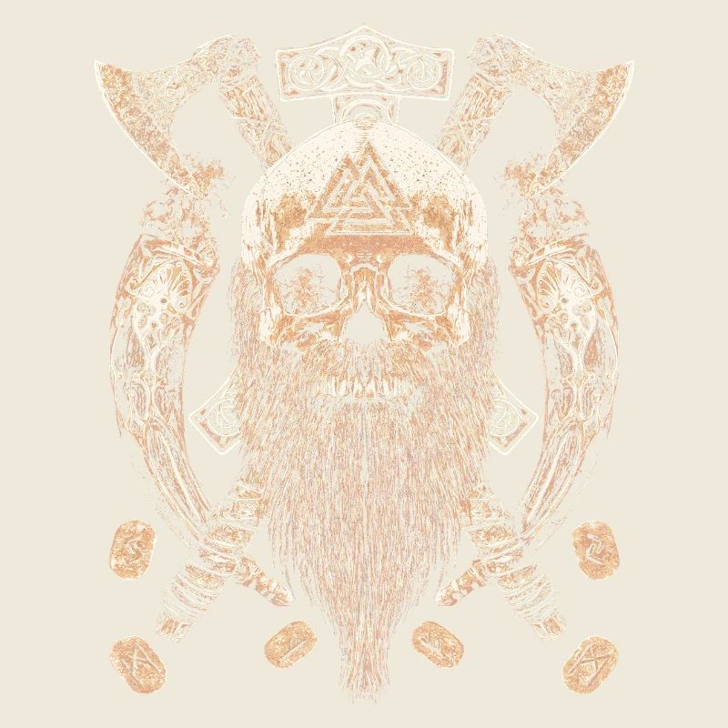 Valhalla Sigil Viking Skull Skeleton Goth