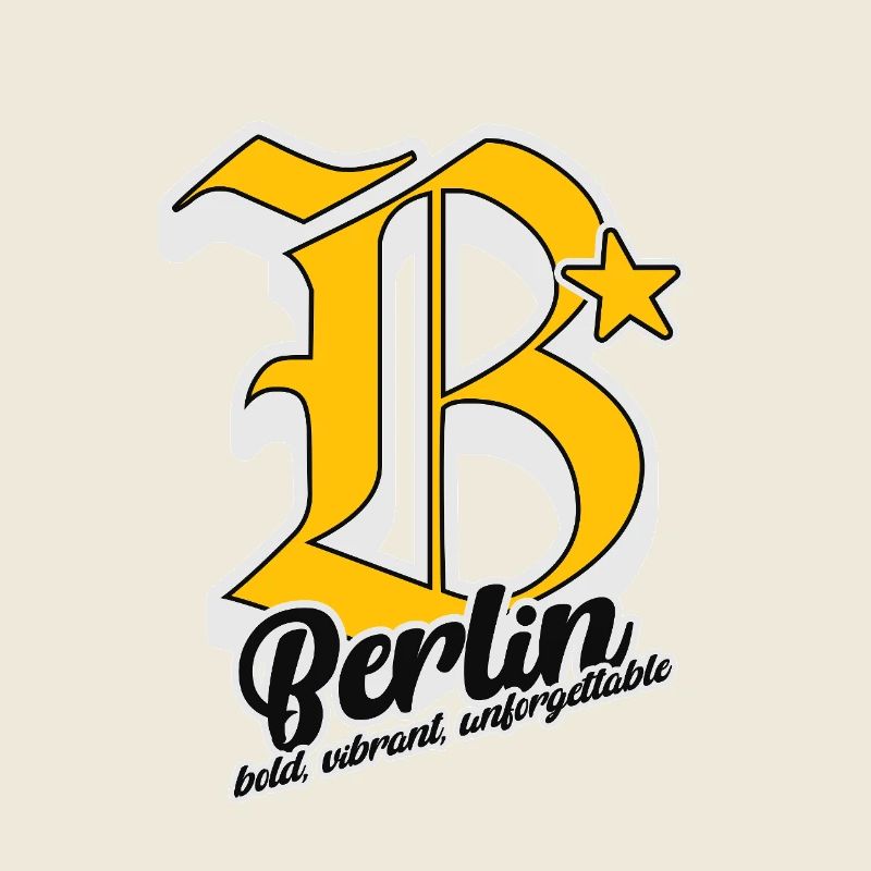 BERLIN City Letter Design – Bold, Vibrant, Unforge