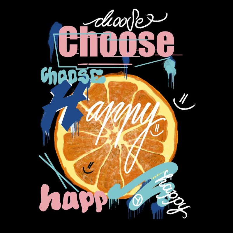 Collage de joie orange