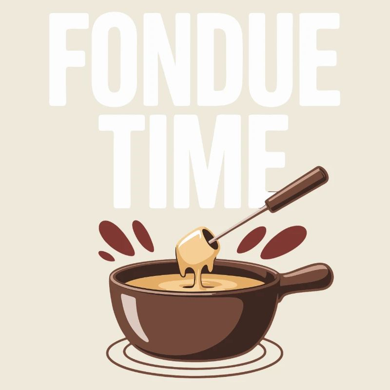 Fondue Time Fromage Fondue Lover Fun Design