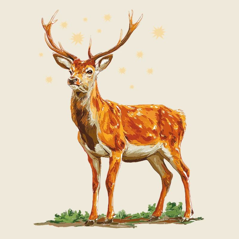 Hirsch mit Sternen