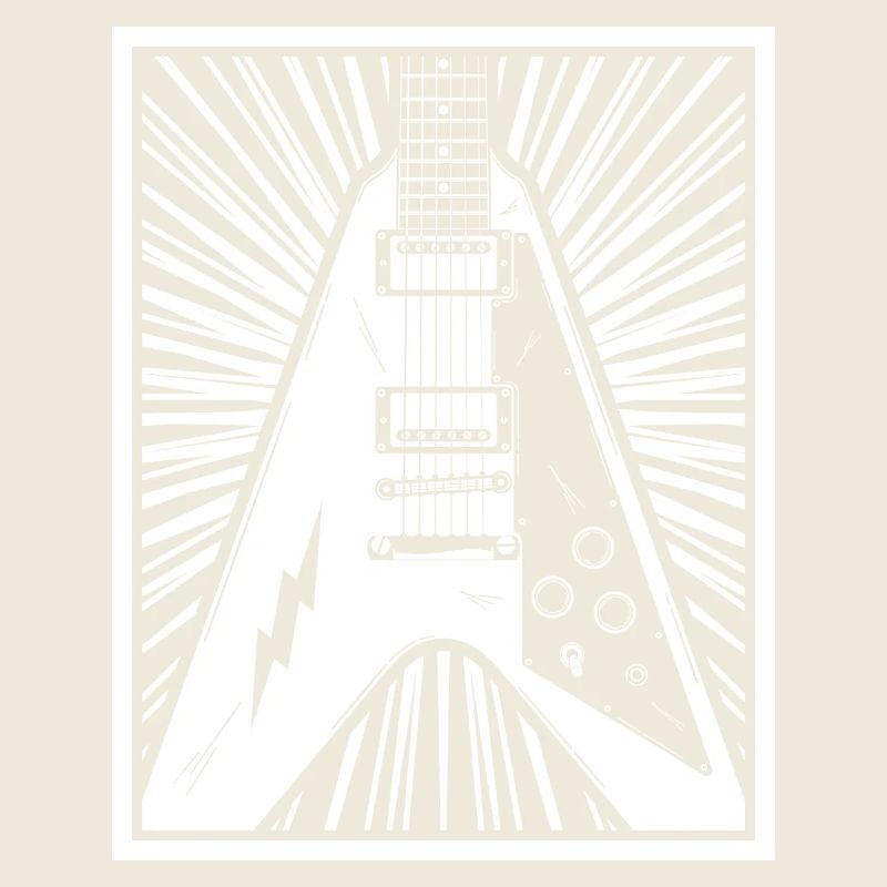 Silhouette de guitare électrique
