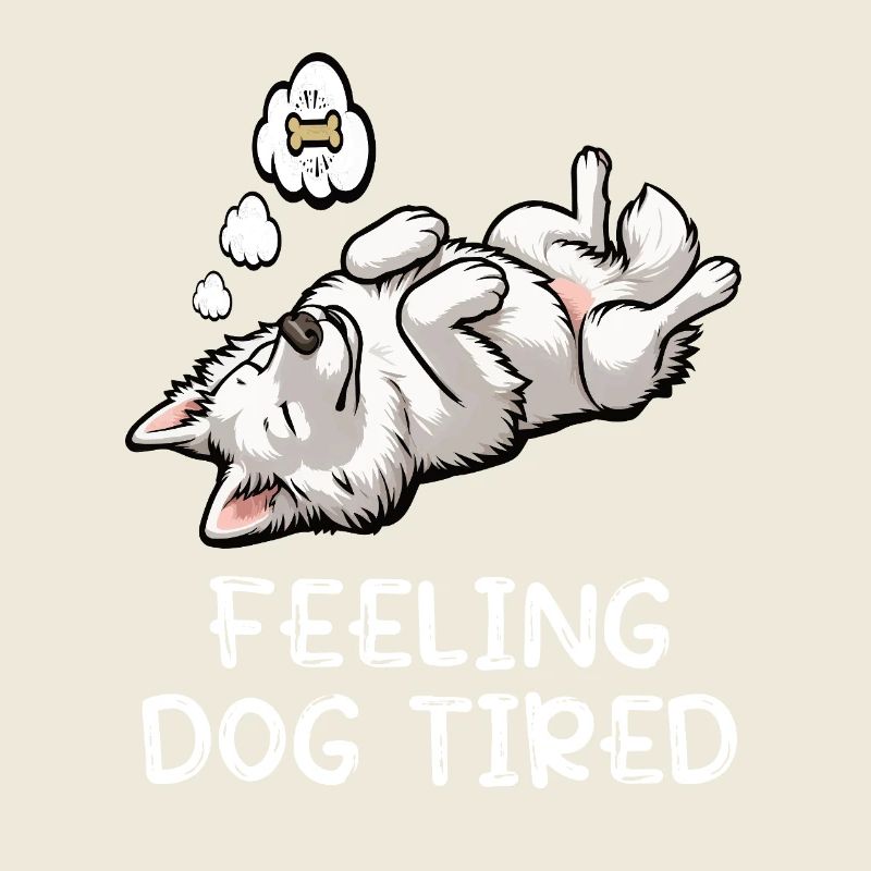 Feeling Dog Tired Weißer Schäferhund Schäferhunde