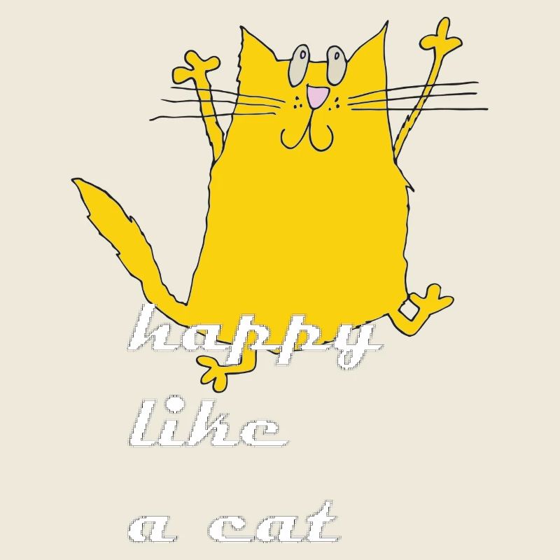 Dessin animé Chat Joyeux