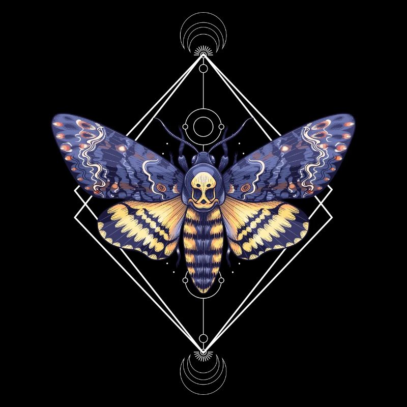 Surreale Todesmotte Dunkle Kunst - Vintage Todesmotte