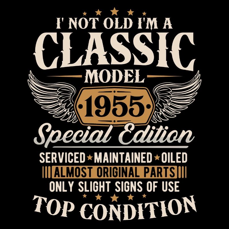 Cadeau d’anniversaire classique 1955 Vintage