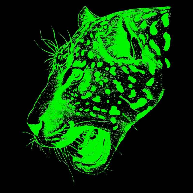 leopard gruen, leopard, groß katze,