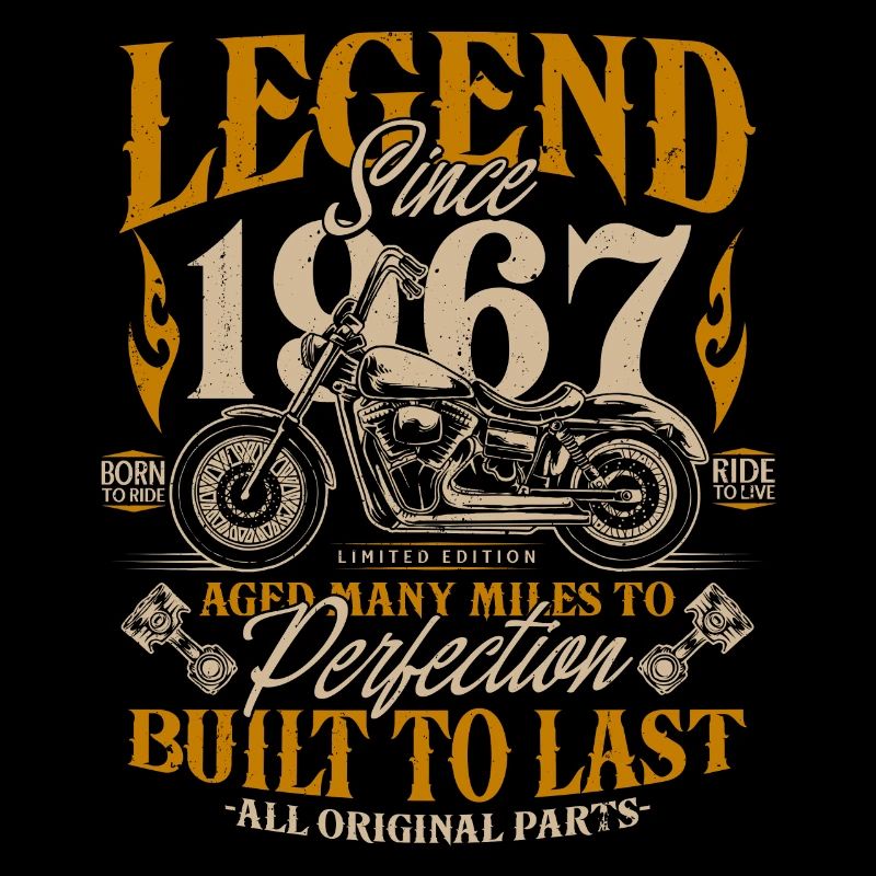 Legend Since 1967 Cadeau d’anniversaire moto