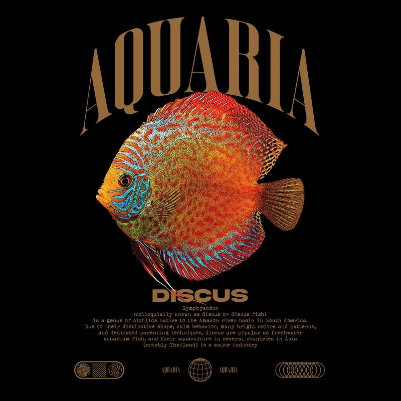 Discus Cichlid Fish Keeper Modern Streetwear