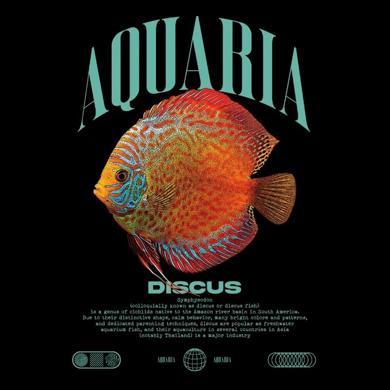 Discus Cichlid Fish Keeper Streetwear moderne