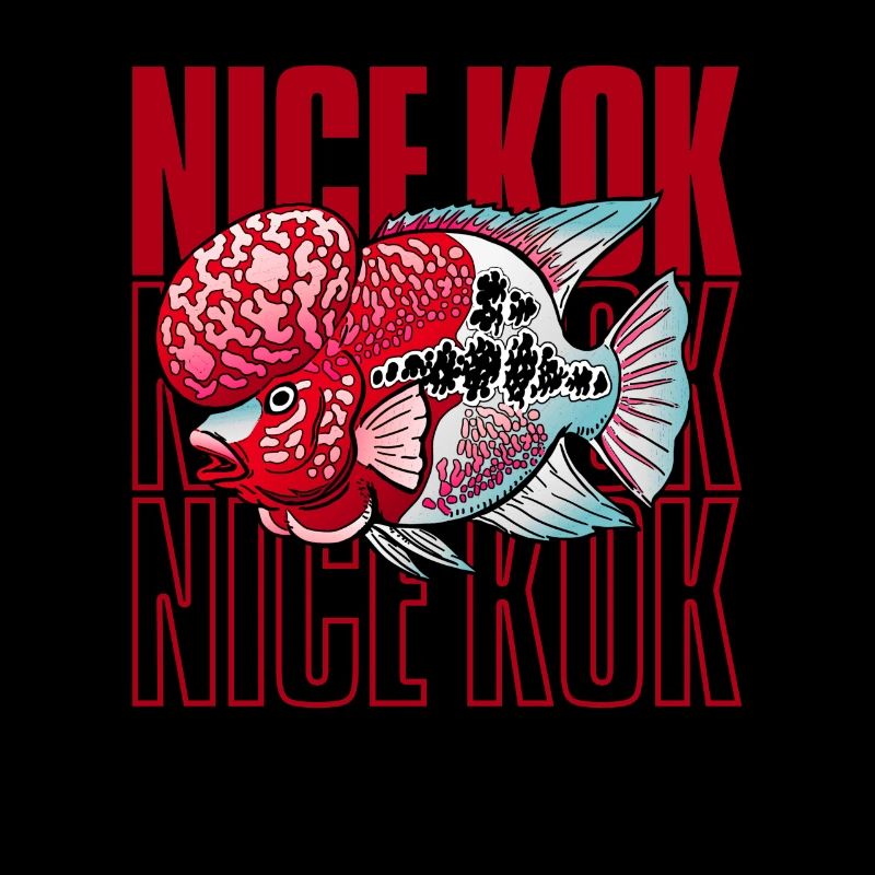 Nice Kok Funny Flowerhorn Cichlid Fish Keeper