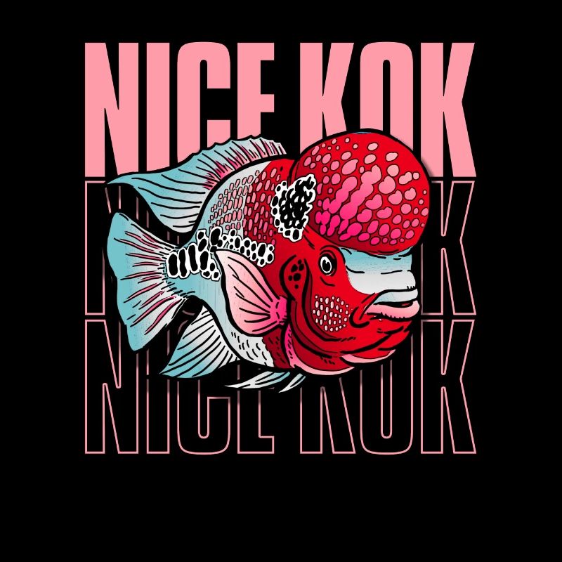 Nice Kok Funny Flowerhorn Cichlid Fish Keeper