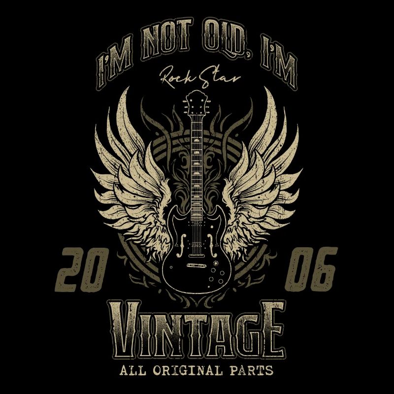 Ich bin nicht alt, ich bin Vintage Retro 2006 Gitarrist