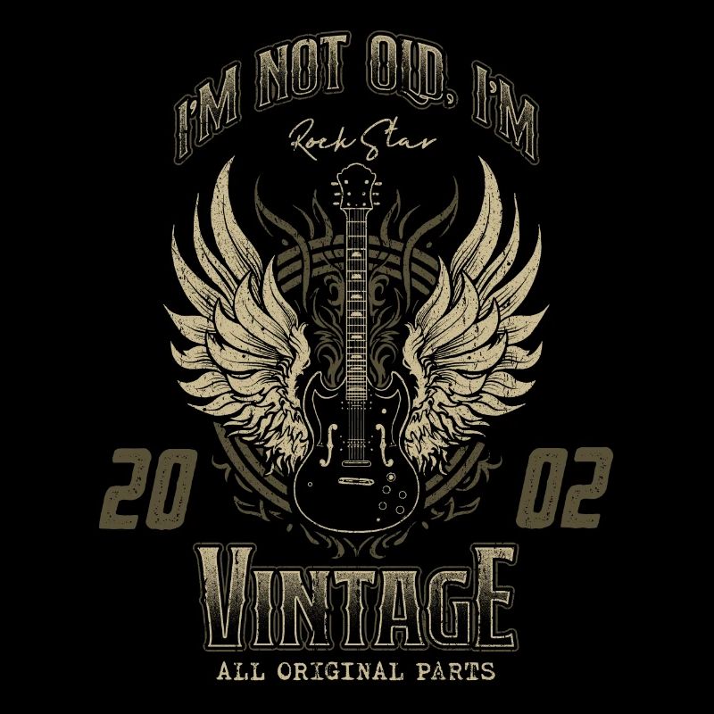 Ich bin nicht alt, ich bin Vintage Retro 2002 Gitarrist
