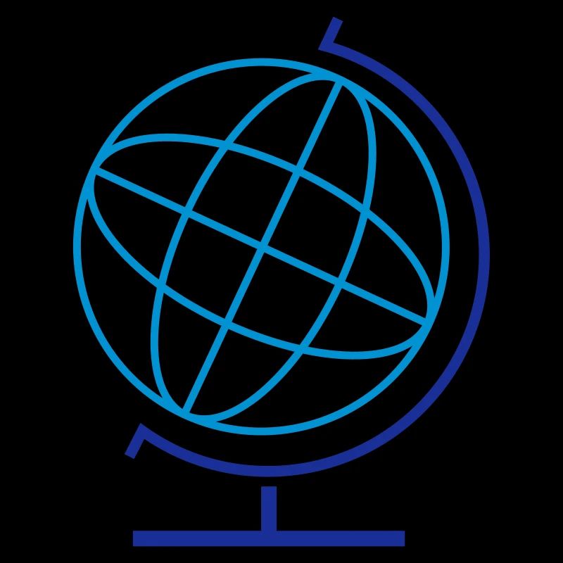 Geometric Globe Line Art