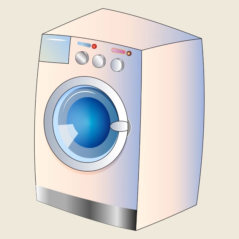 Washing machine in comic style for fresh ideas