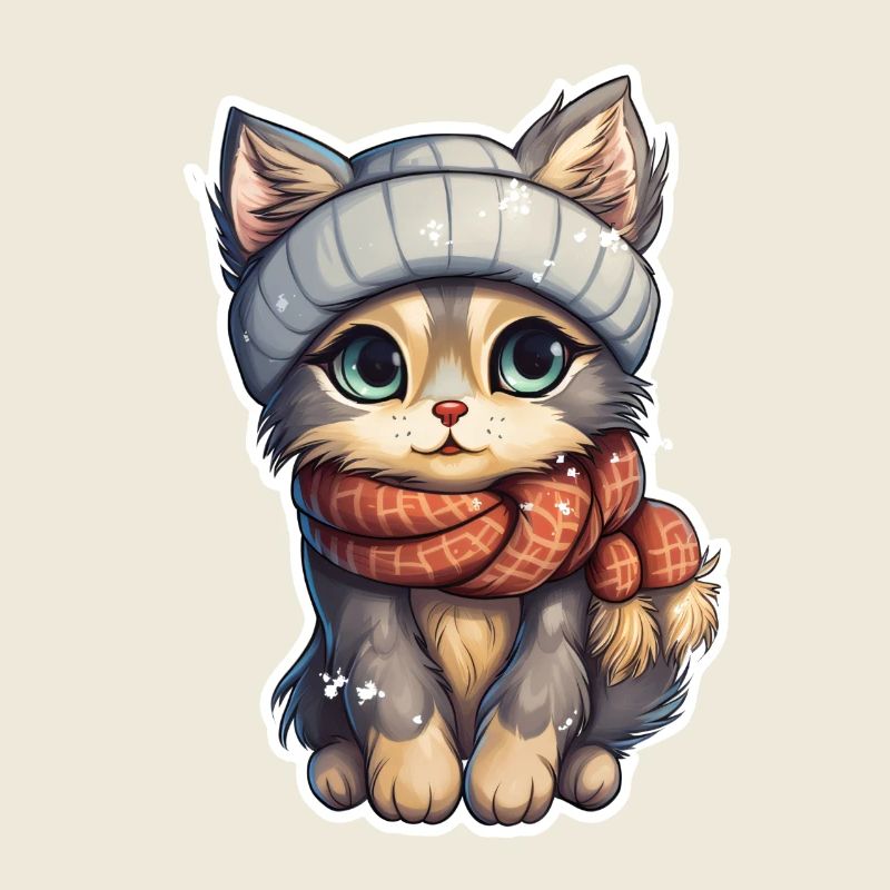 Katze im Winter