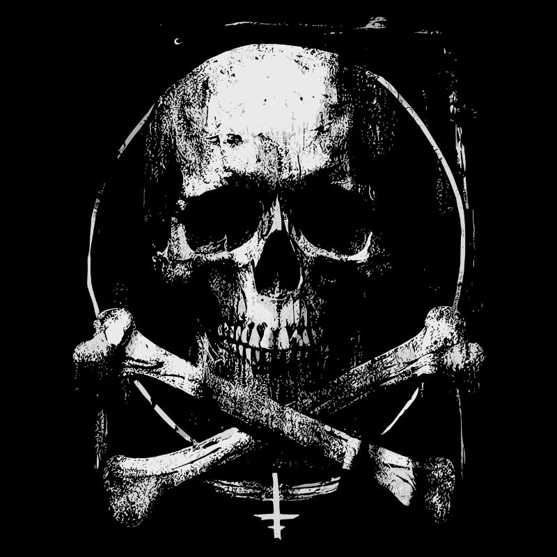 Grunge skull with crossbones