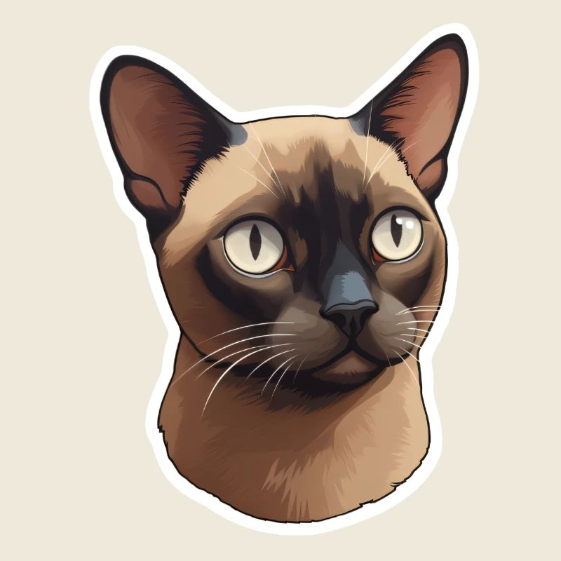 Tête de chat birman