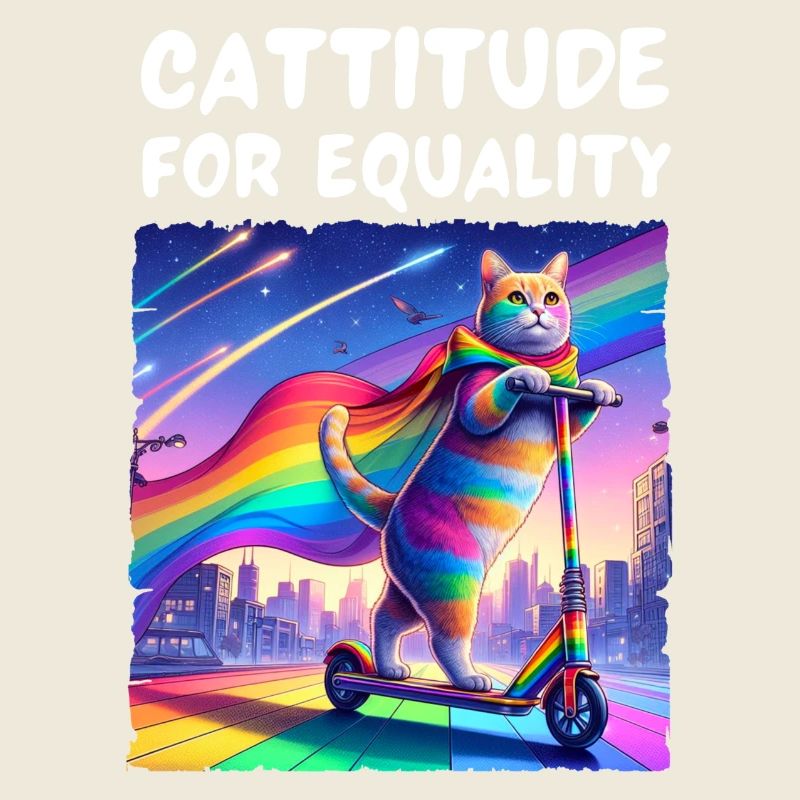 Gay pride. Cattitude for equality