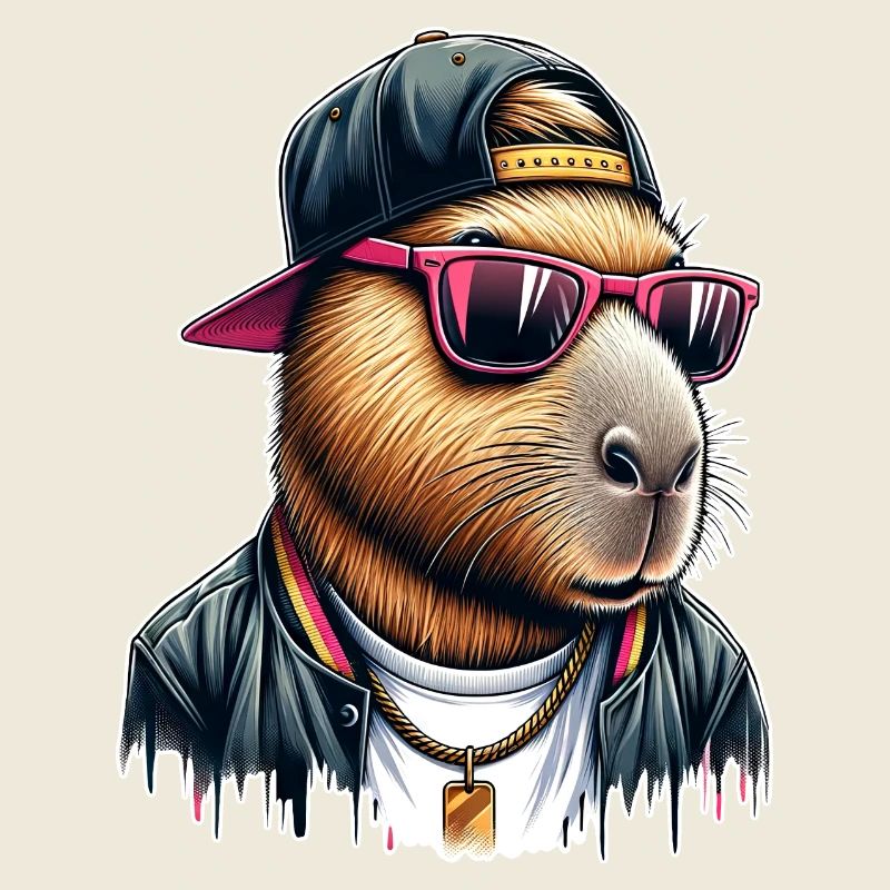 Capybara Cap Sonnebrille Cool