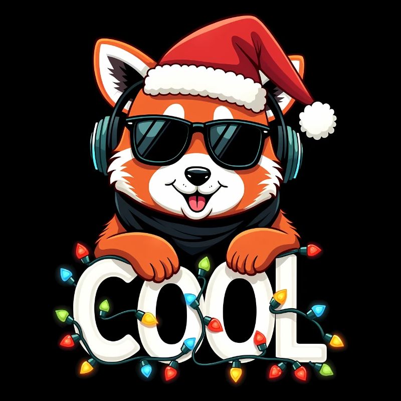 Cool Red Panda - Noël