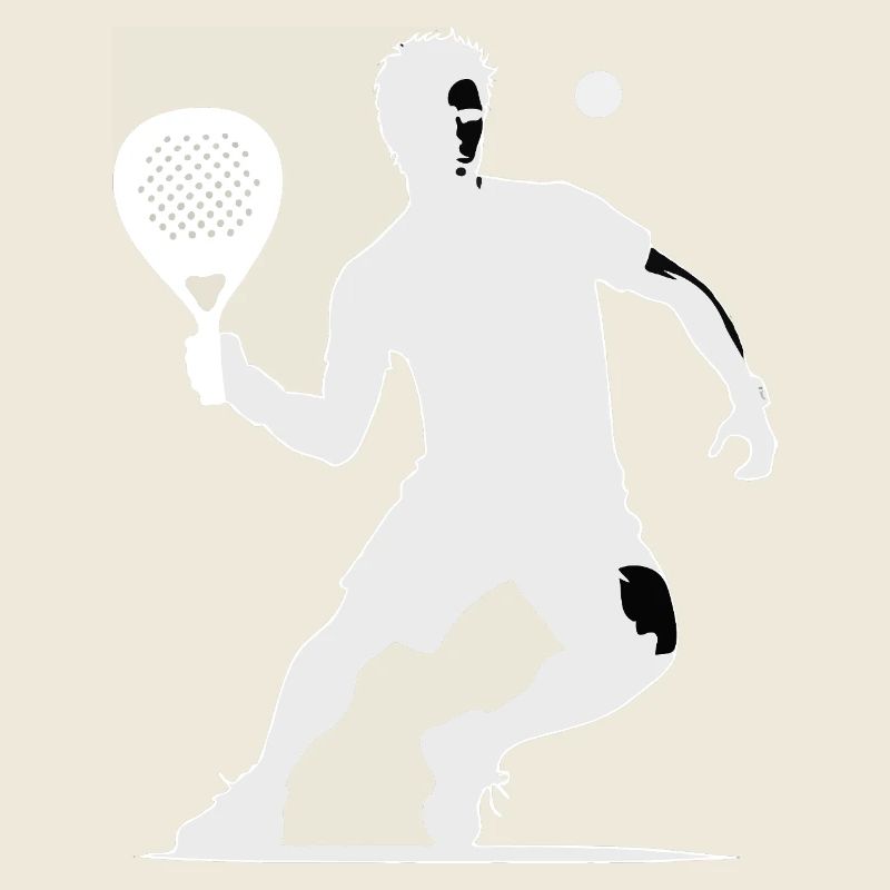 Padel player front white