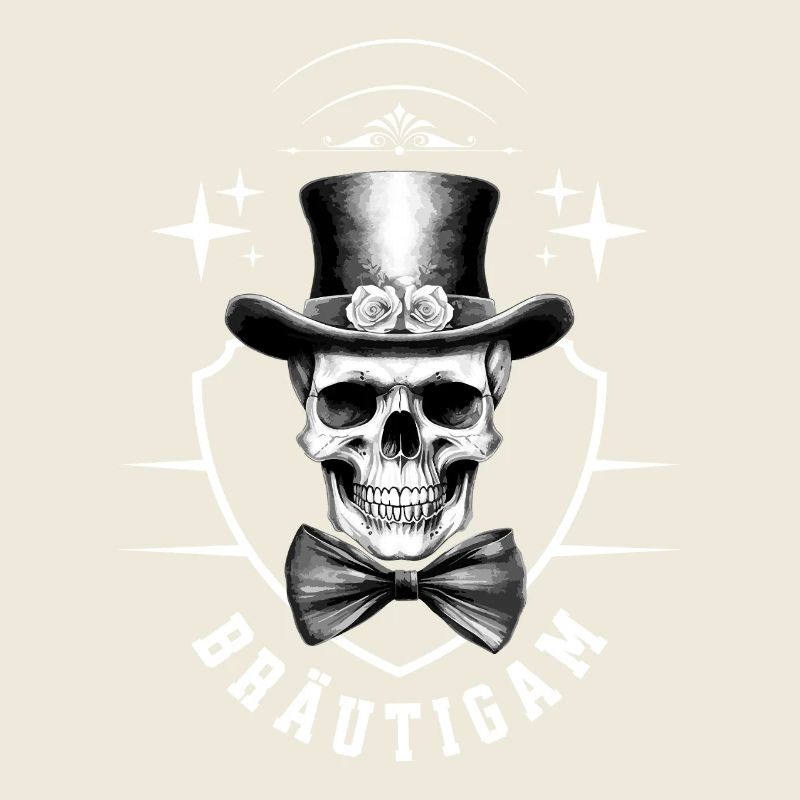 JGA Bräutigam Totenkopf Junggesellenabschied