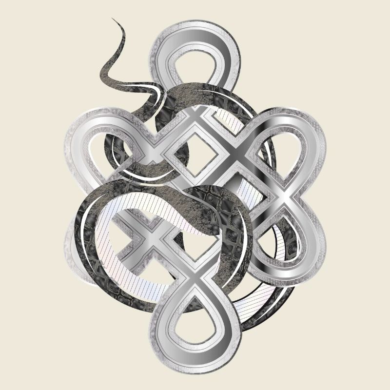 Schlangen-Knoten in Silberoptik – mystisch & edel