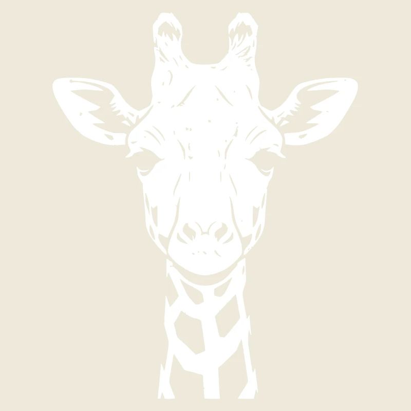 Cute Giraffe Head Portrait Vector