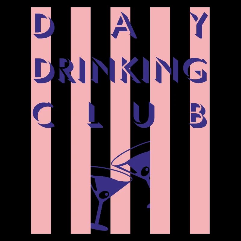 Day Drinking Club Stripe Print