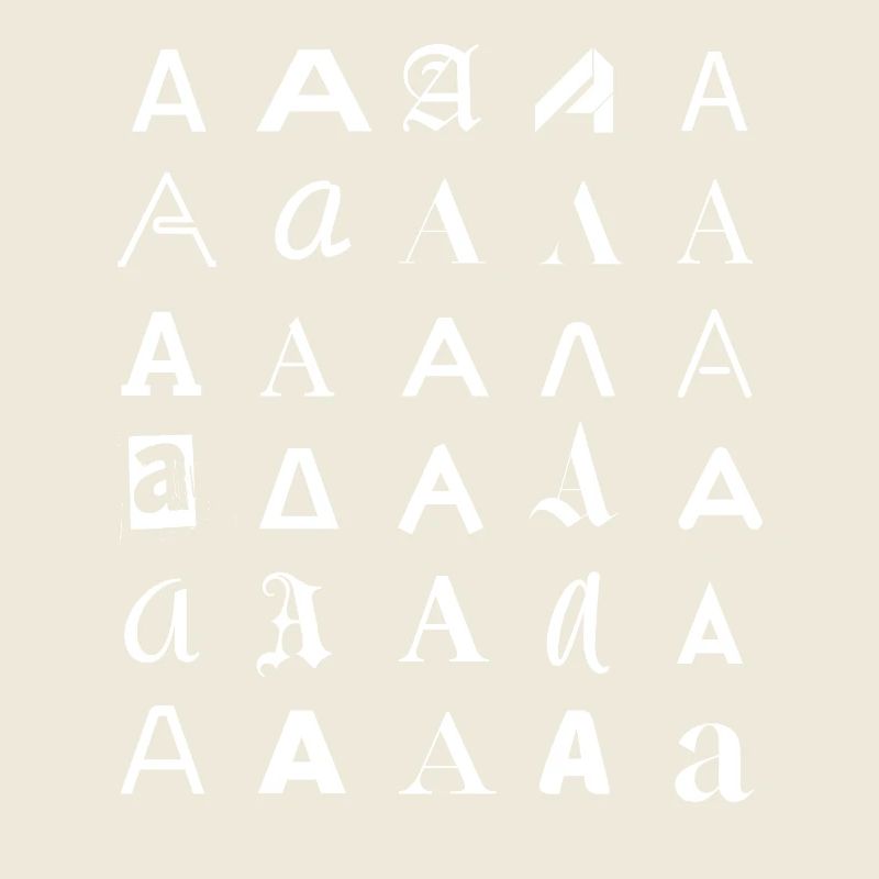 Typografie-Buchstabe Ein Design Mosaik