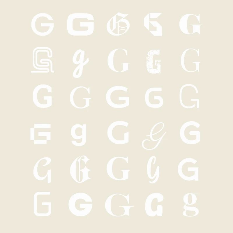 Ornate G Glyphs Mosaic