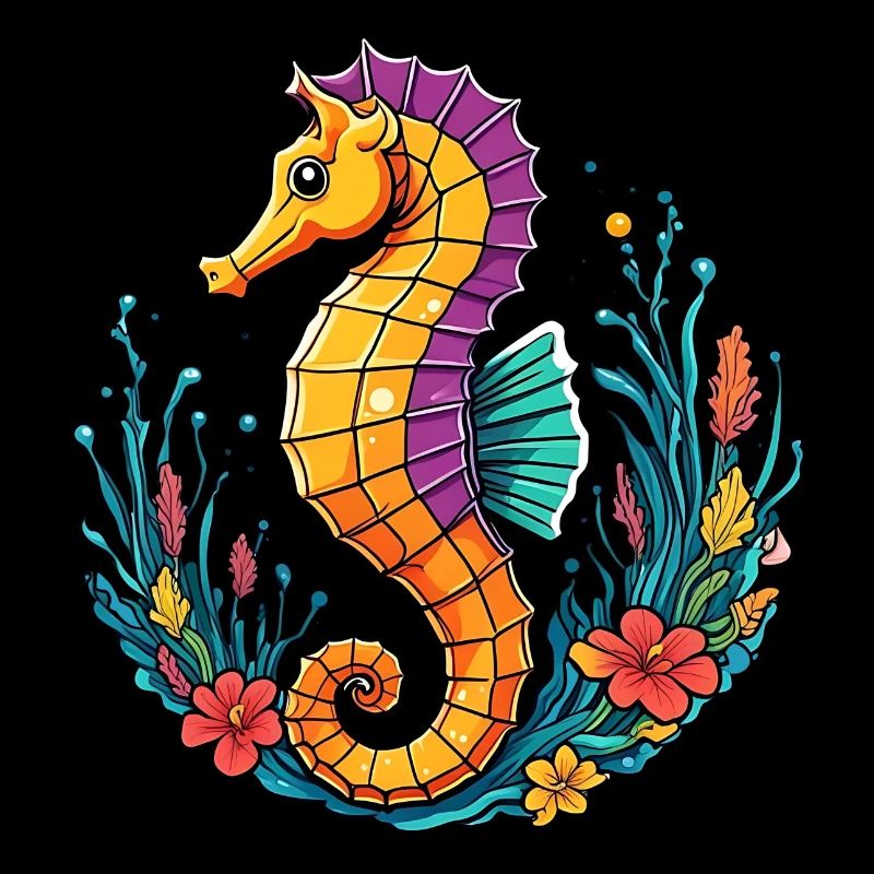 Hübsches dekoratives Seepferdchen