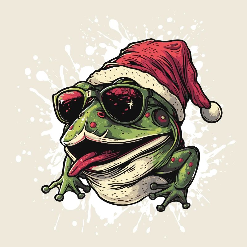 Frosch Weihnachten Lustig