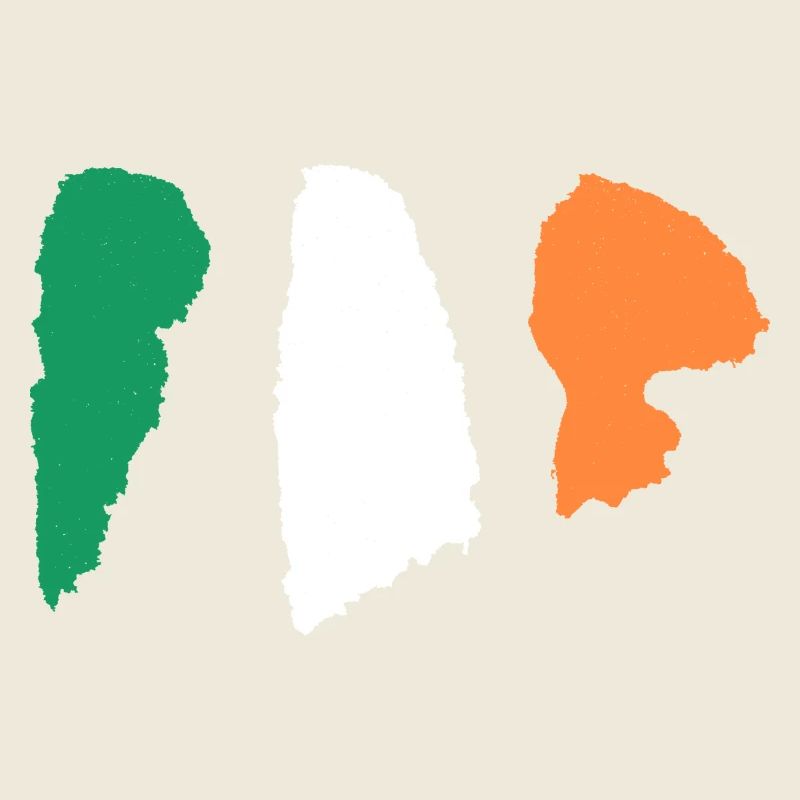 Ireland Flag - Brush Stripes