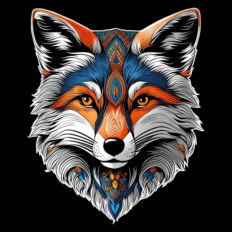 La tête d'un beau renard