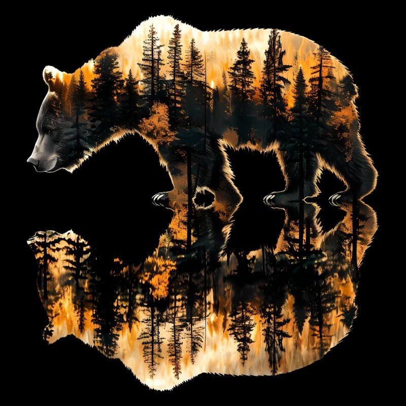 Wildlife Trees Outdoors Nature Retro Forest