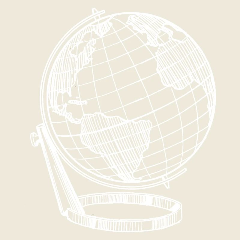 Globe parfait blanc voyage terre