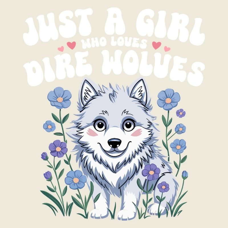 Mädchen, das Riesenwölfe liebt