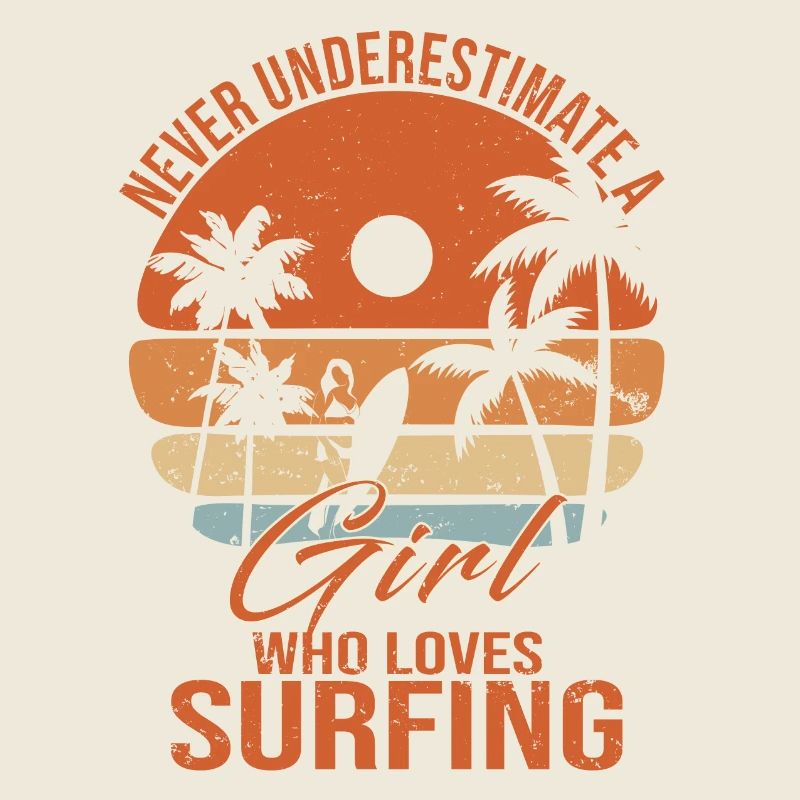 Surfeuse Retro palmier