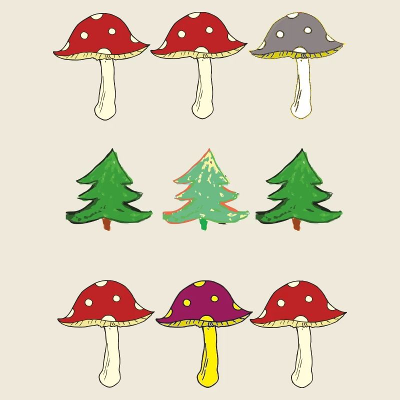 Toadstools and forest