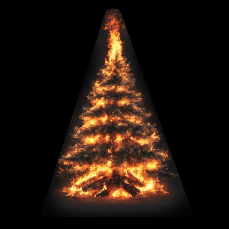 Fiery Christmas Tree