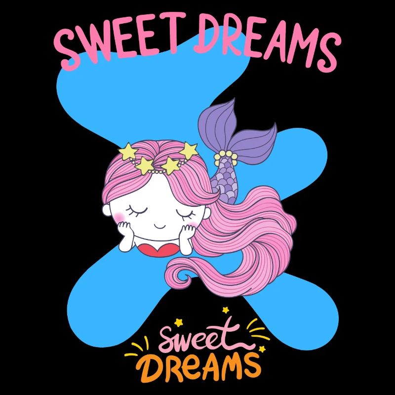 Whimsical Mermaid Sleeping Dreamer Design