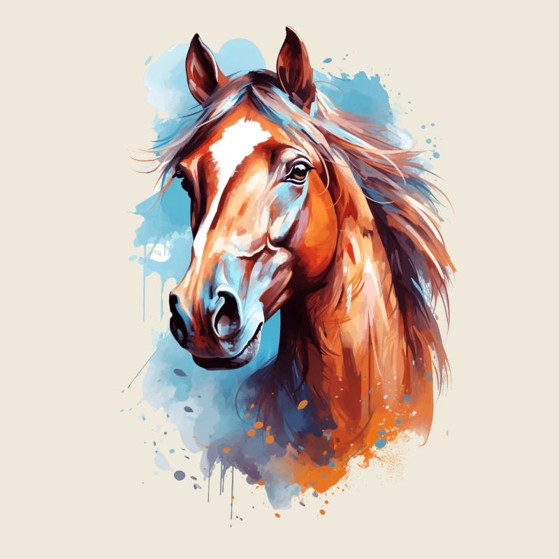 Aqaurell Pferd Design