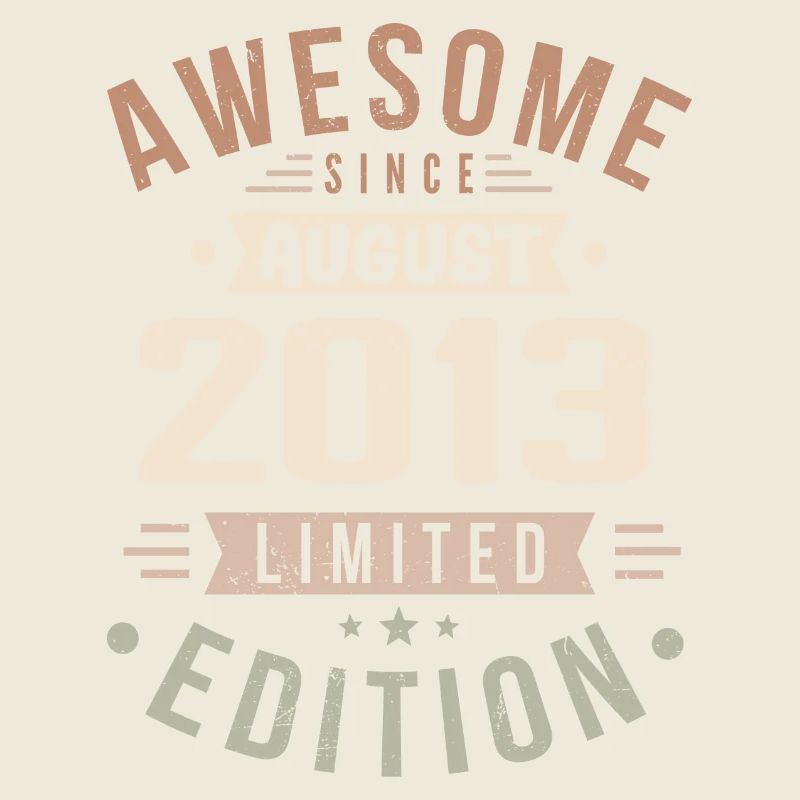 August 2013 Birthday in August 2013 Vintage 2013