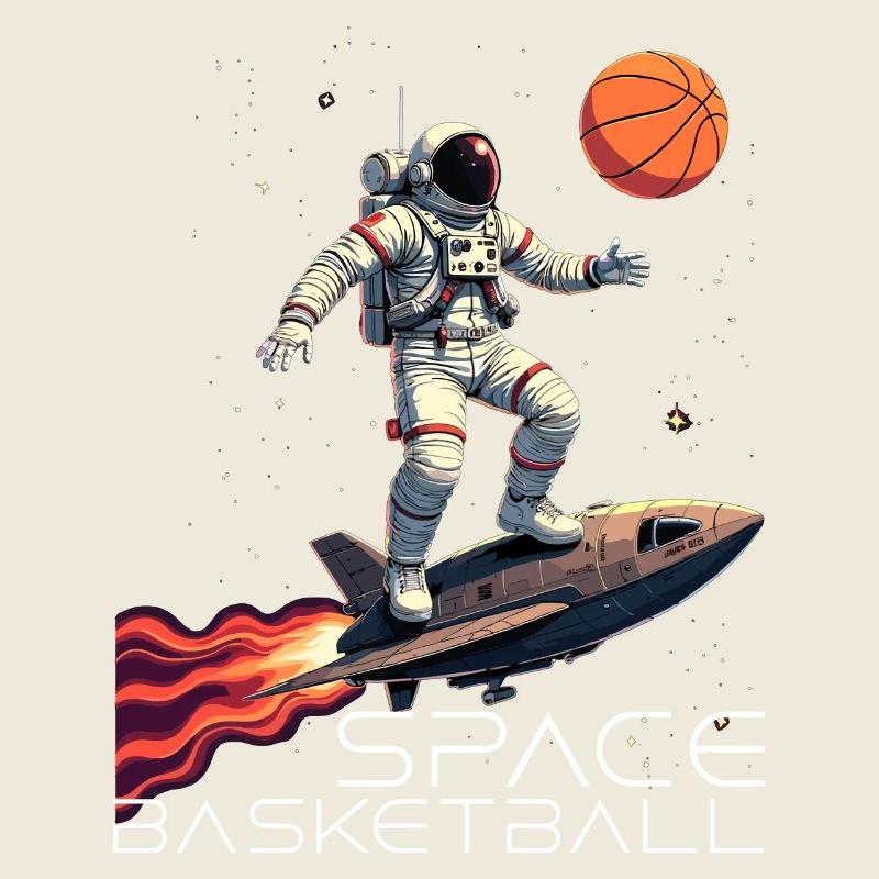 Space Basketball Astronaut Raumschiff Geschenk