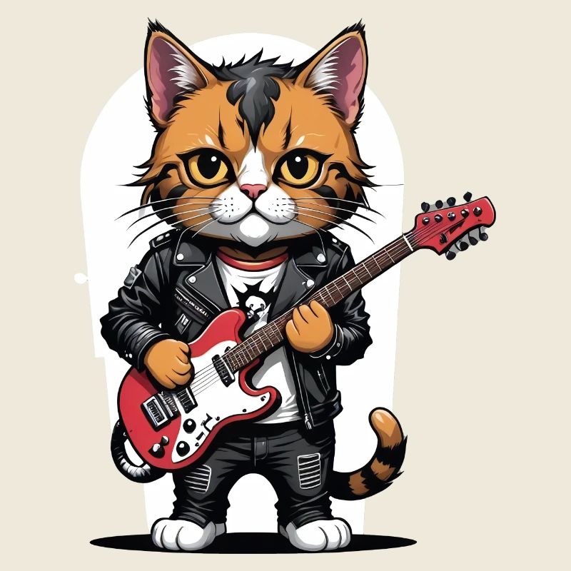 Cat Rocker Katze HardRock Geschenk